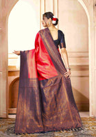 Kanchipuram Silk Saree Brick Red