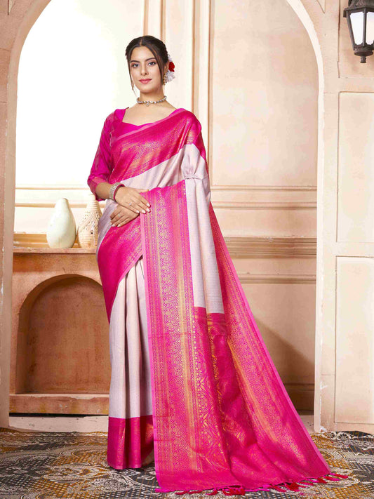 Kanchipuram Silk Saree Lavender-Pink