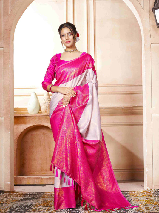 Kanchipuram Silk Saree Lavender-Pink