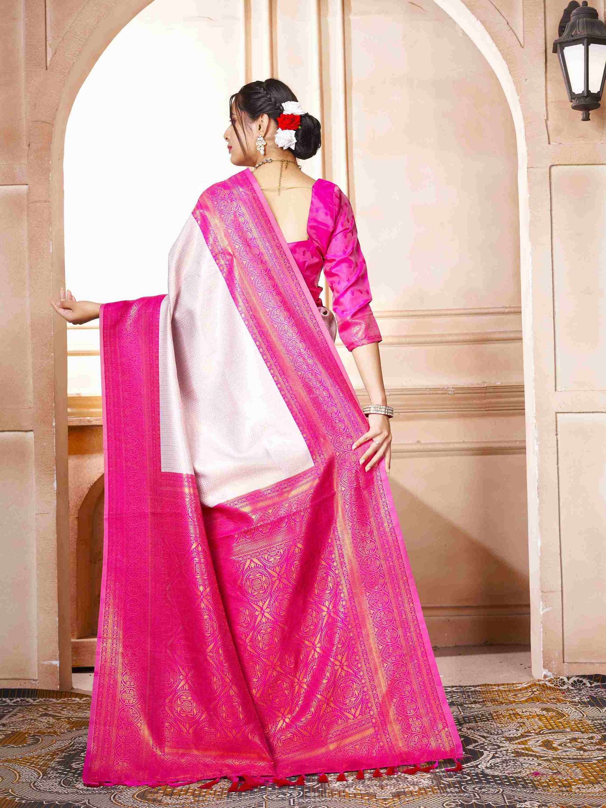 Kanchipuram Silk Saree Lavender-Pink