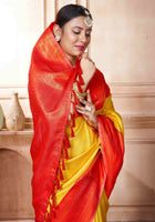 Kanchipuram Silk Saree Lemon Yellow