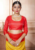 Kanchipuram Silk Saree Lemon Yellow