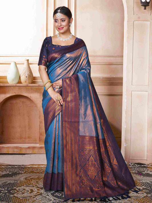 Kanjivaram Saree Blue