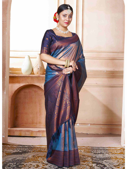 Kanjivaram Saree Blue