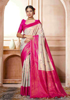 Kanjivaram Saree Cream