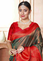 Kanjivaram Saree Green