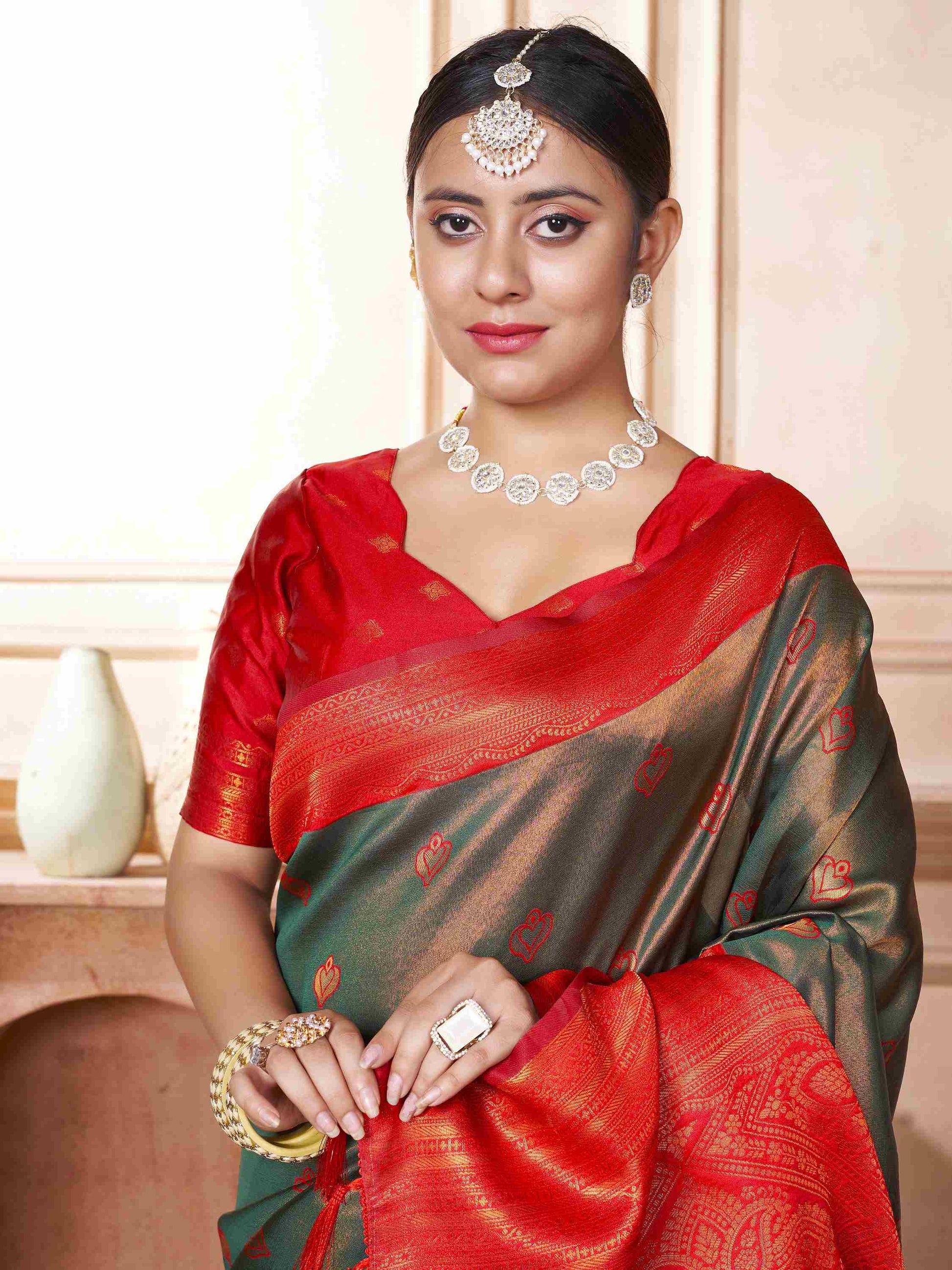 Kanjivaram Saree Green