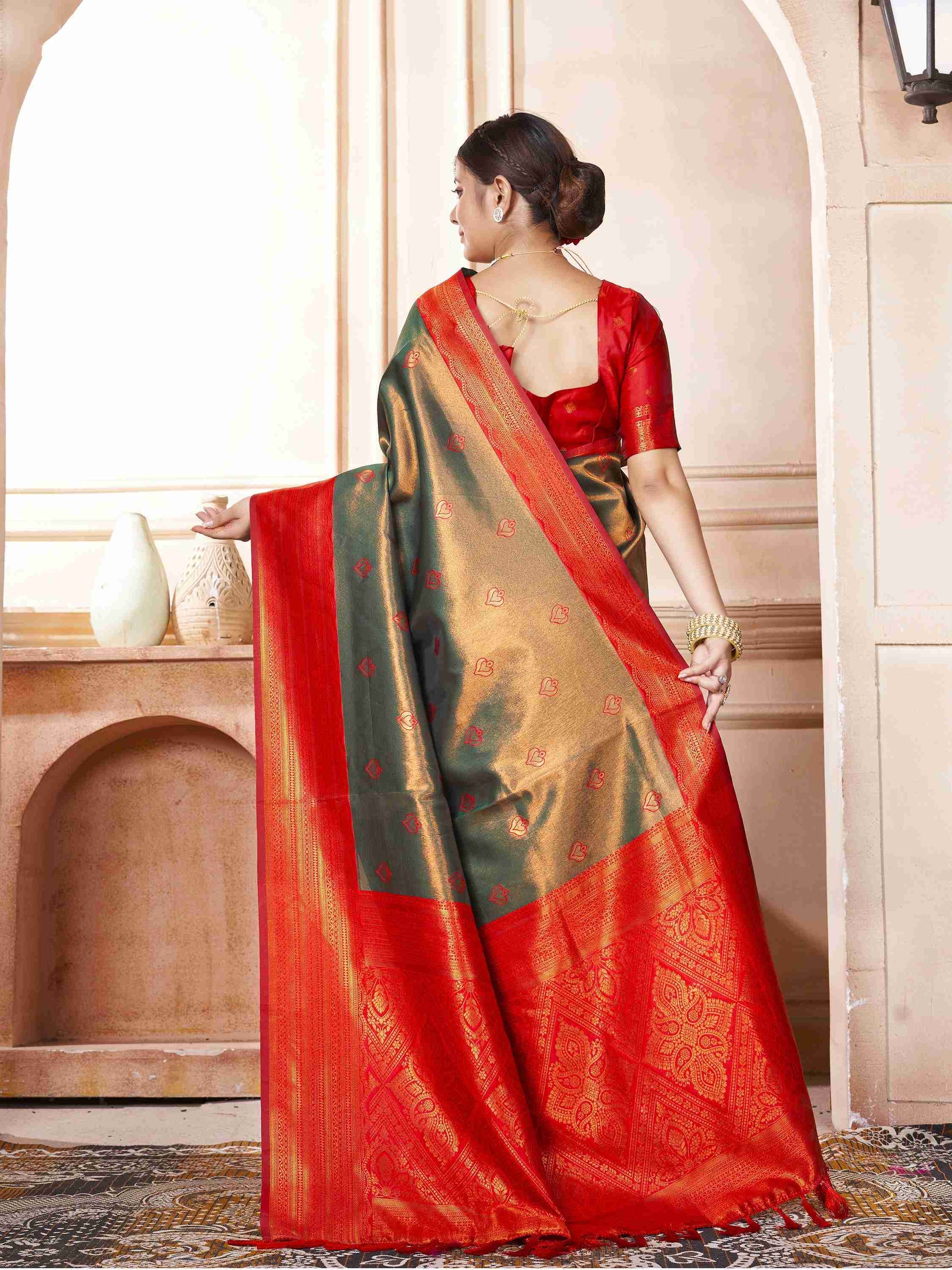Kanjivaram Saree Green