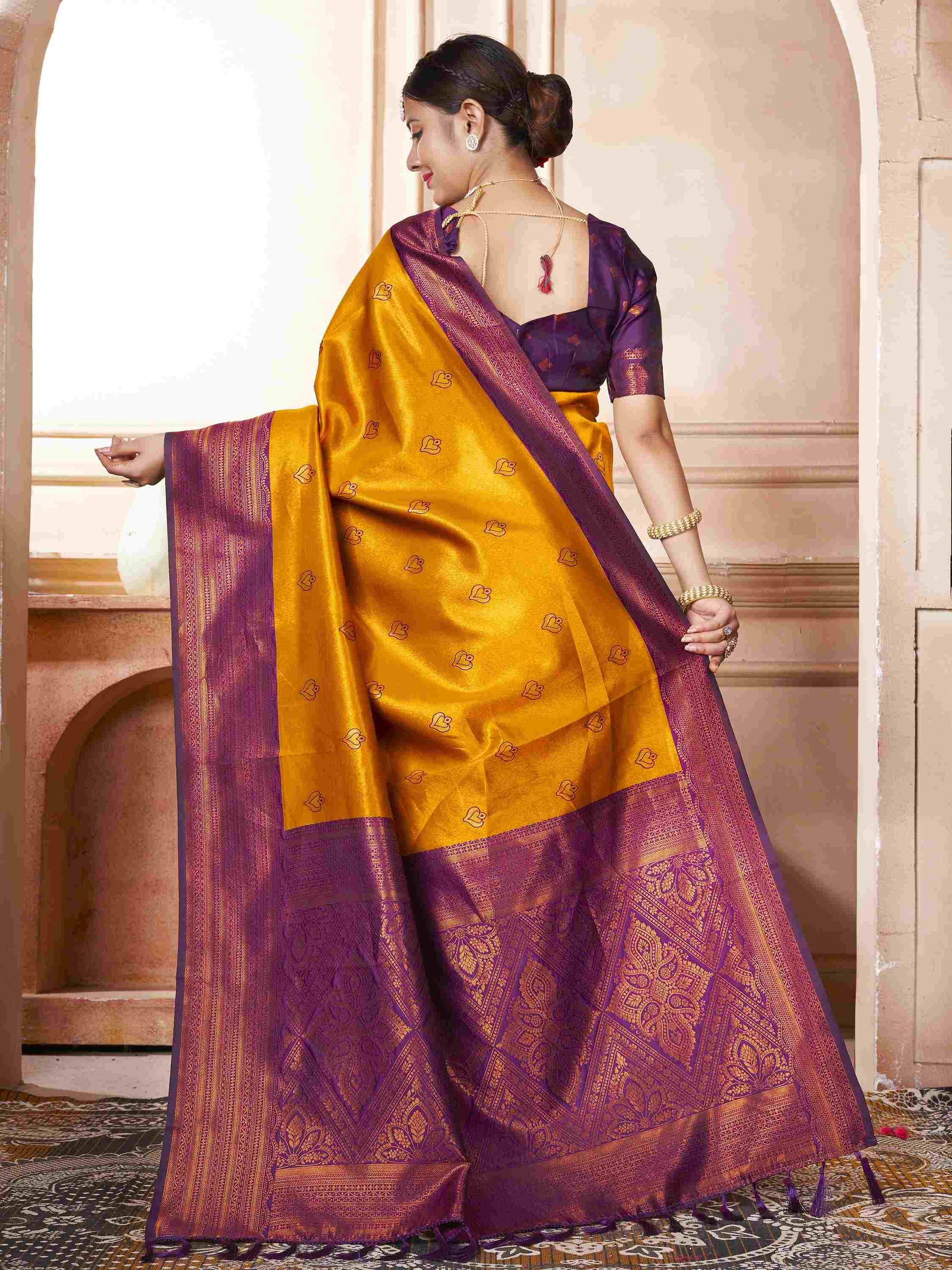 Kanjivaram Saree Mustard