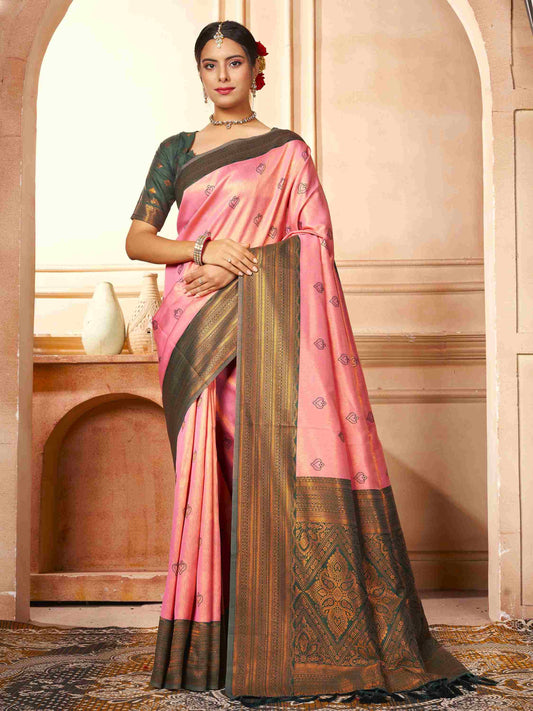 Kanjivaram Saree Pink