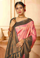Kanjivaram Saree Pink