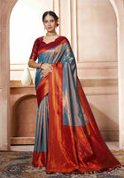 Kanjivaram Saree Turquoise