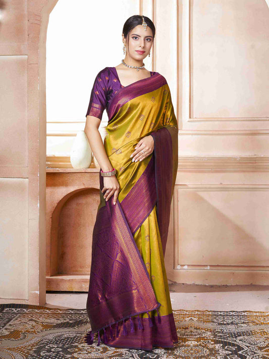 Kanjivaram Saree Yellow