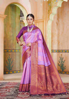 Lavender Kanjivaram Silk Saree