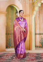 Lavender Kanjivaram Silk Saree