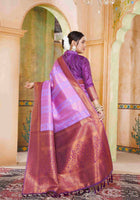 Lavender Kanjivaram Silk Saree