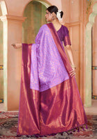 Lavender Kanjivaram Silk Saree
