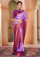Lavender Kanjivaram Silk Saree