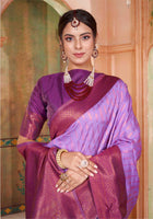 Lavender Kanjivaram Silk Saree