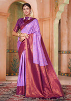 Lavender Kanjivaram Silk Saree