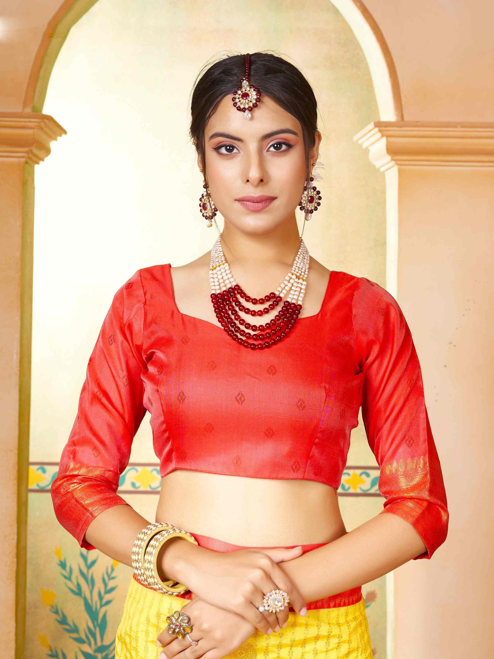 Lemon Yellow Kanjivaram Silk Saree