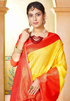 Lemon Yellow Kanjivaram Silk Saree