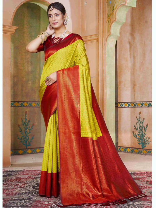 Light Green Kanjivaram Silk Saree