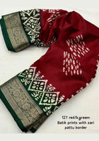 Maroon Dola Silk Cotton Saree