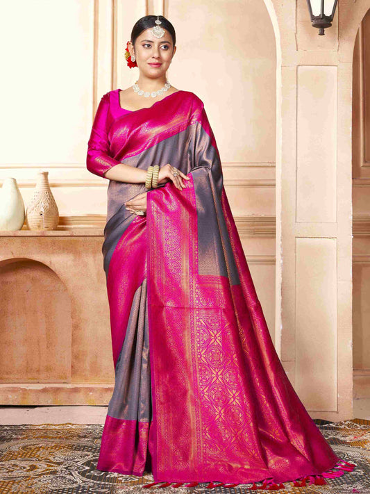 Mauve Kanchipuram Silk Saree