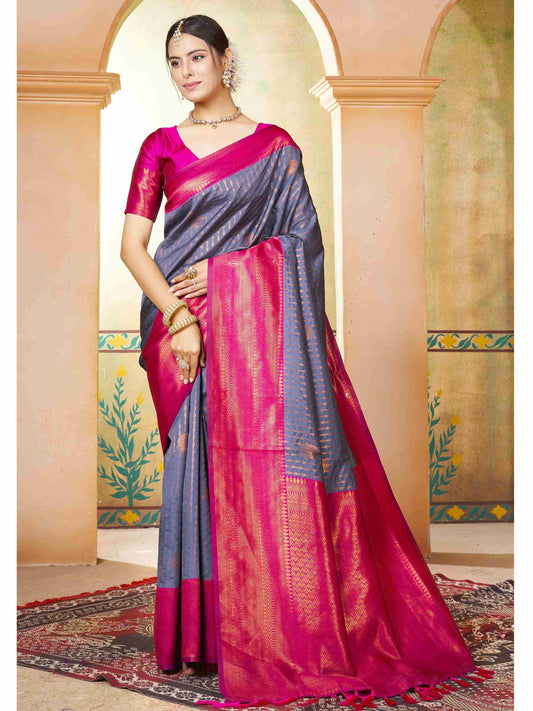 Mauve Kanjivaram Silk Saree