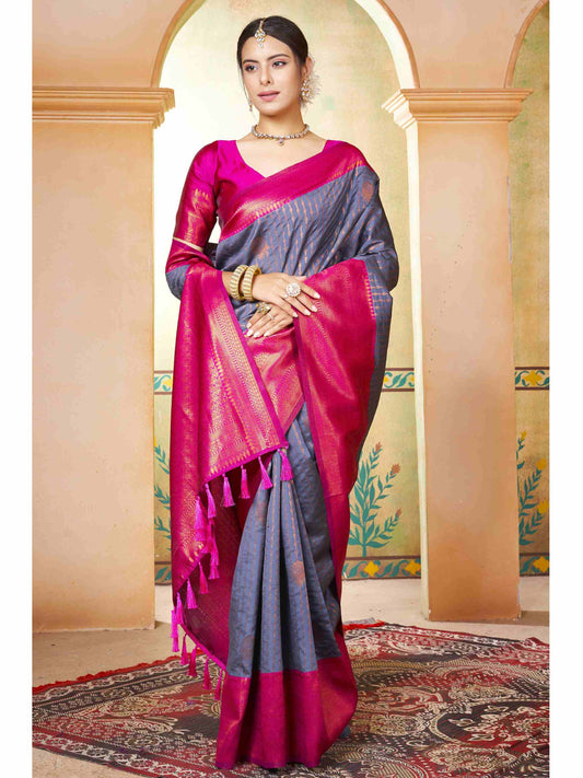 Mauve Kanjivaram Silk Saree
