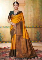 Mustard Kanjivaram Silk Saree
