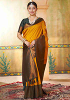 Mustard Kanjivaram Silk Saree