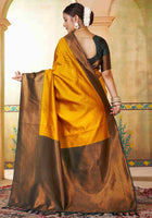 Mustard Kanjivaram Silk Saree