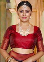 Navy Blue Kanjivaram Silk Saree
