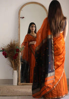 Orange Chanderi Saree