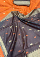 Orange Chanderi Saree