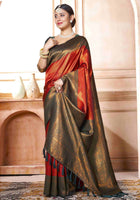 Orange Kanchipuram Silk Saree