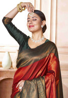 Orange Kanchipuram Silk Saree