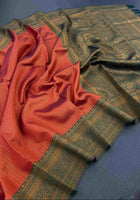 Orange Kanchipuram Silk Saree