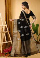 Organza Saree Black