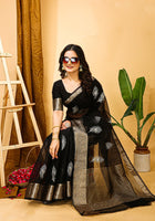 Organza Saree Black