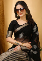 Organza Saree Black