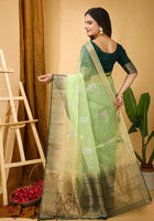 Organza Saree Light Green 