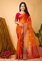 Organza Saree Orange