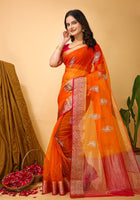 Organza Saree Orange