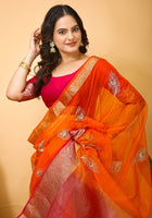 Organza Saree Orange