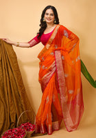 Organza Saree Orange