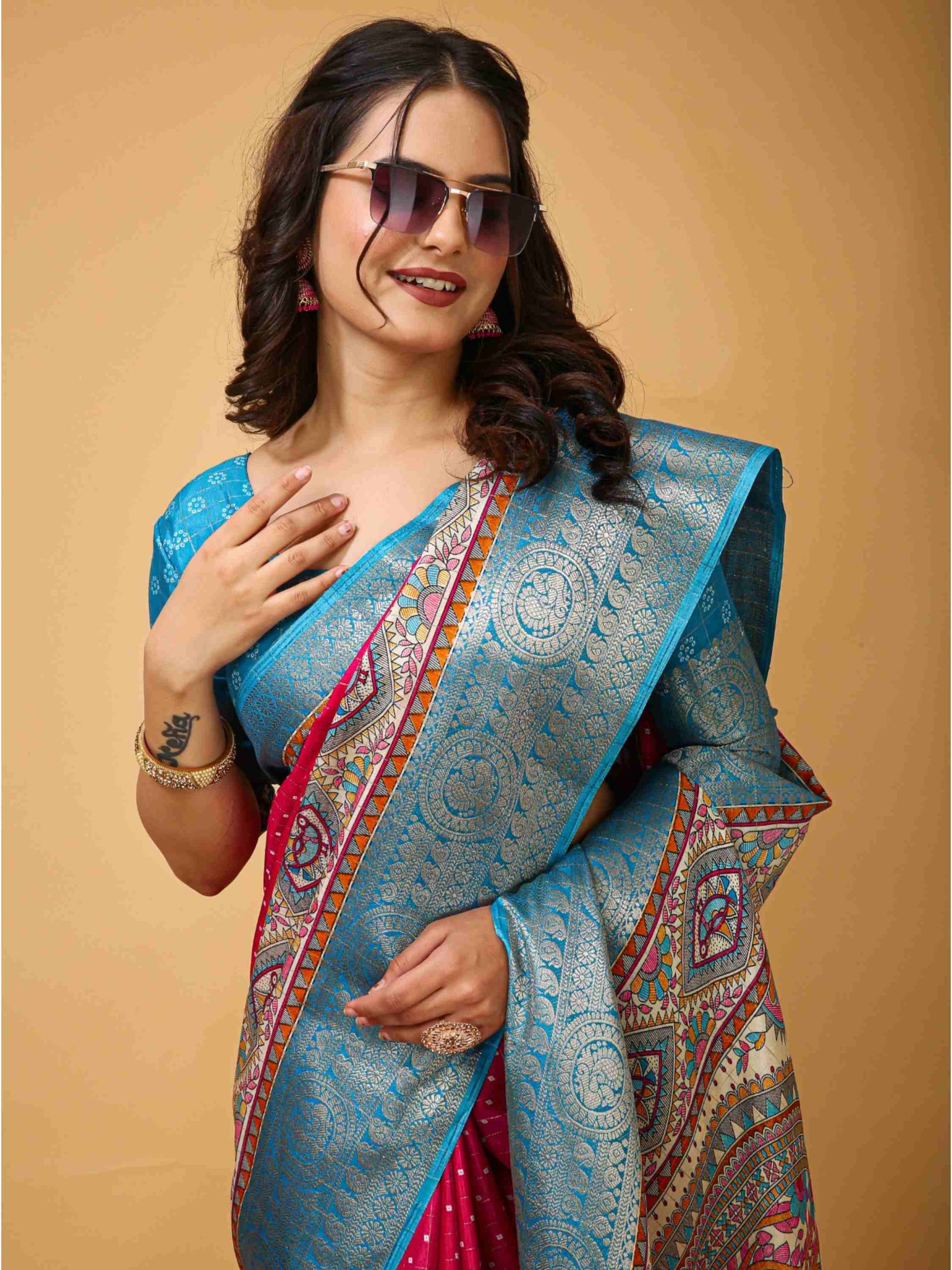 Pink Dola Silk Cotton Saree