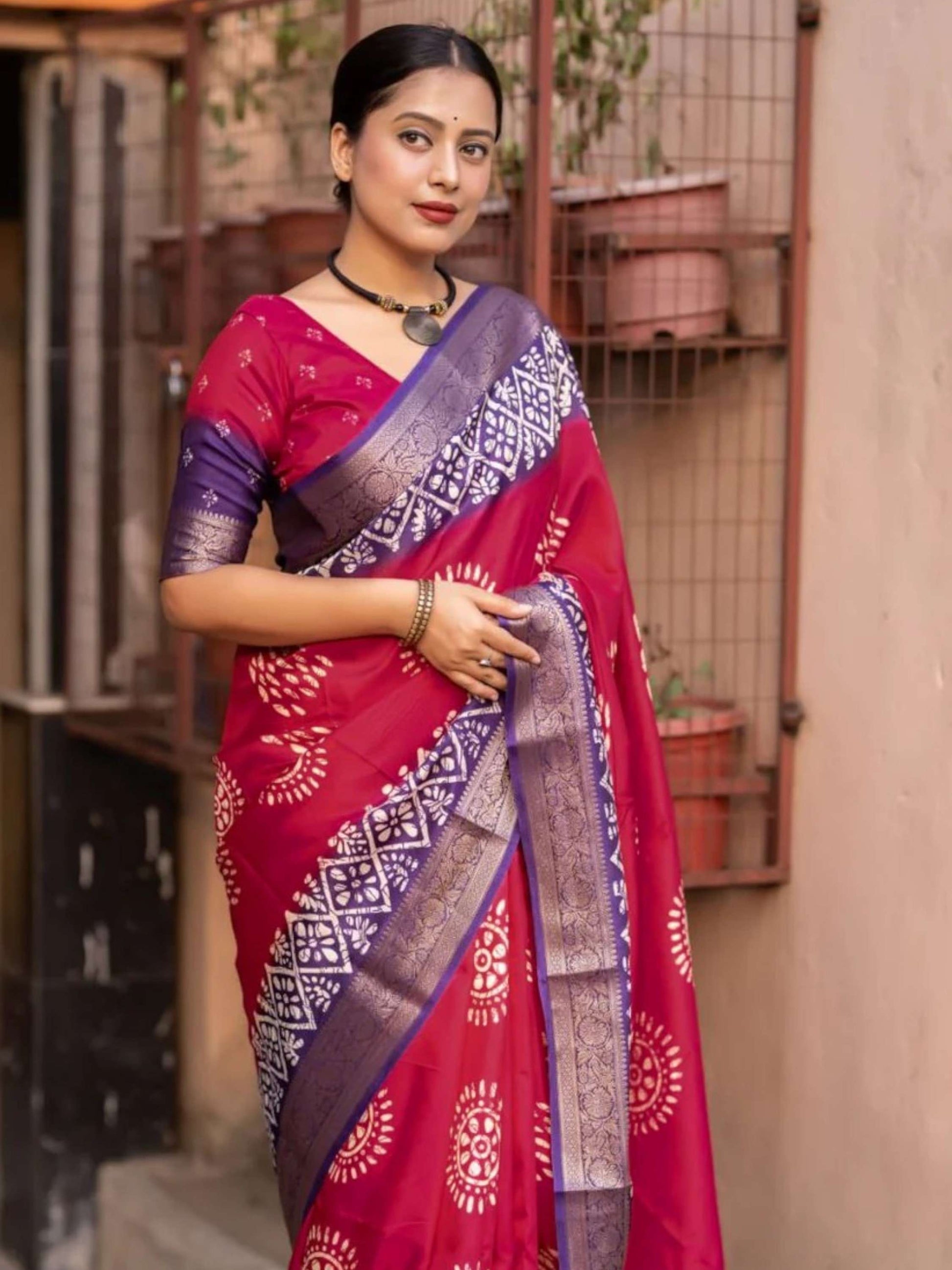 Pink Dola Silk Cotton Saree